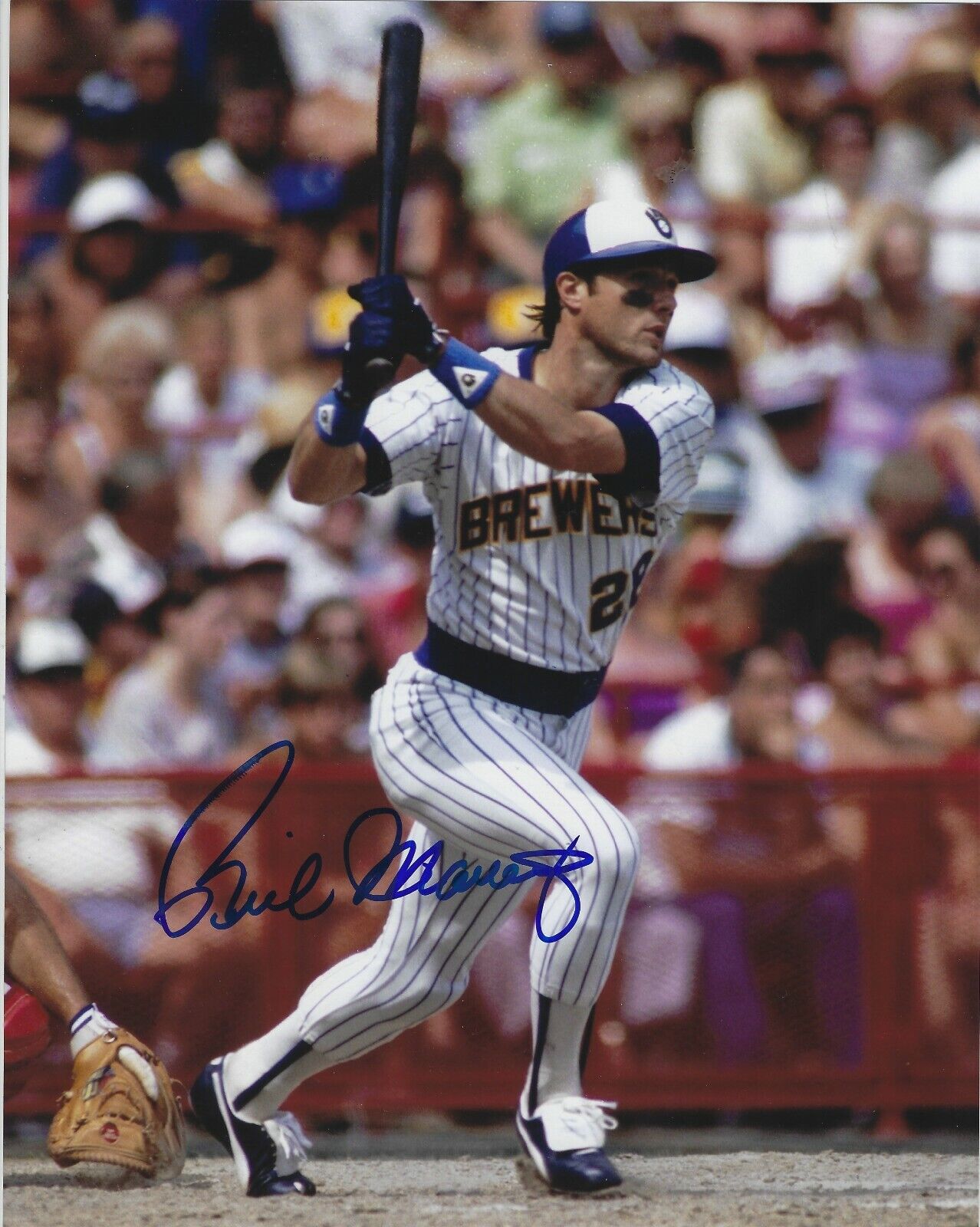 Signed 8x10 RICK MANNING Milwaukee Brewers Autographed Photo Poster painting - COA