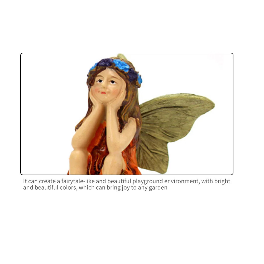 Mini Fairy Figurines Elf Set Resin Miniatures Garden Landscape Decoration