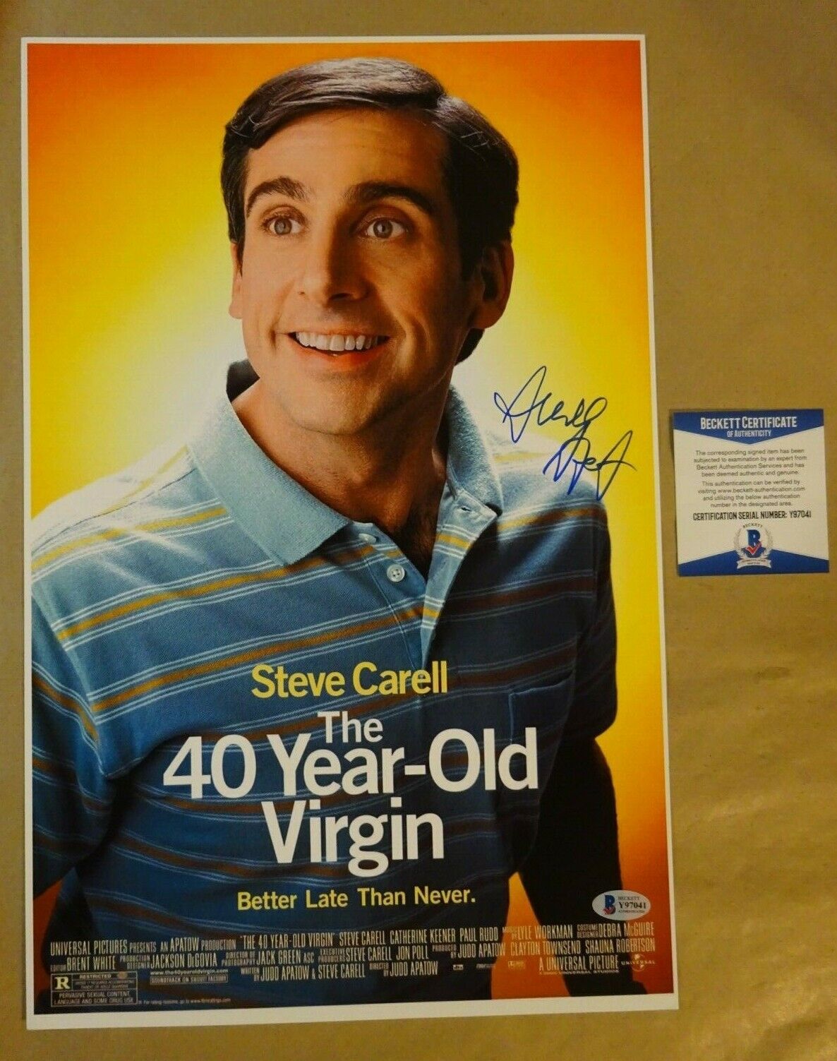 Signed JUDD APATOW Autographed THE 40 YEAR OLD VIRGIN Photo Poster painting 11x17