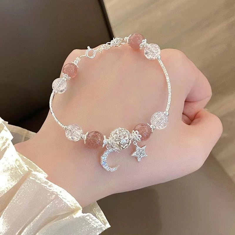 Star Moon Fairy Tale Super Sweet Moon Star Bracelet Small Fresh Design Light Luxury Fashion Galaxy Starry Sky Girl Jewelry