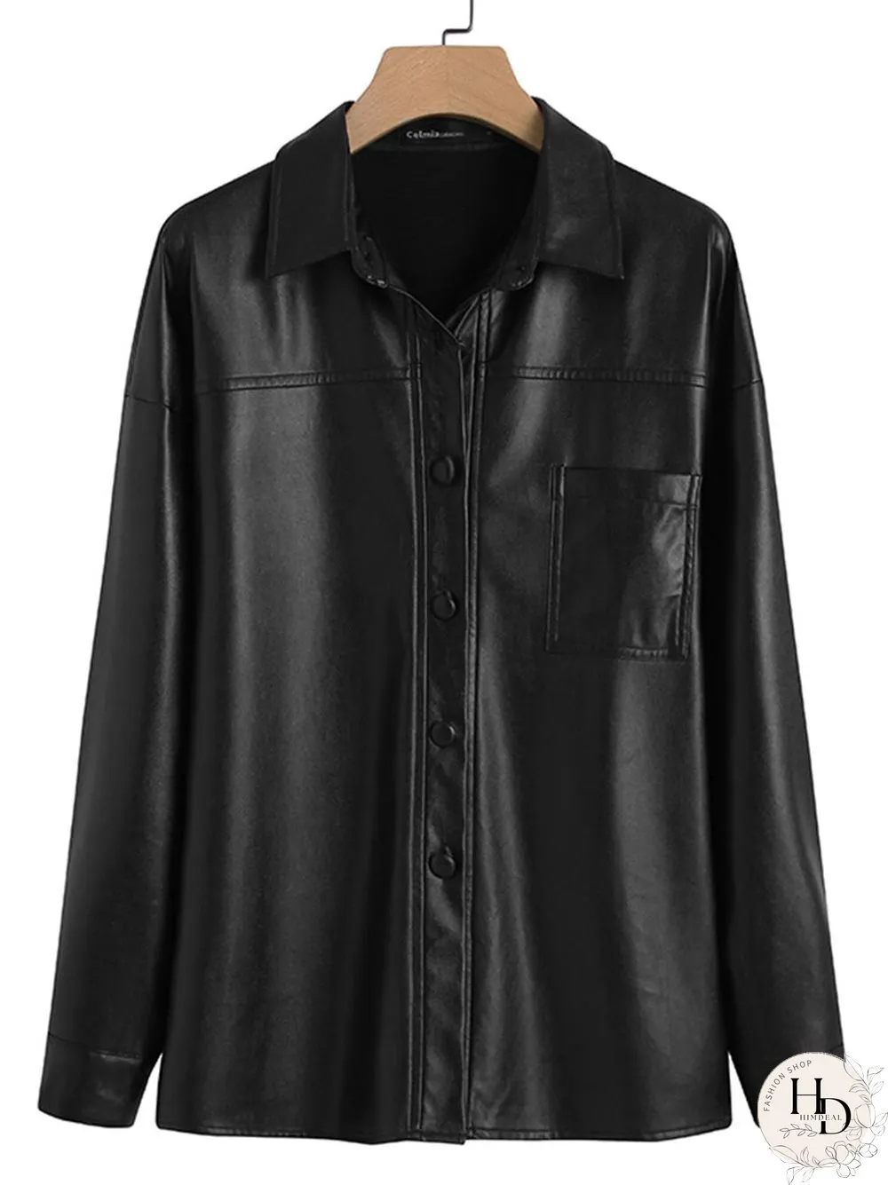Solid Color Long Sleeve Lapel Collar Fur Jacket For Women