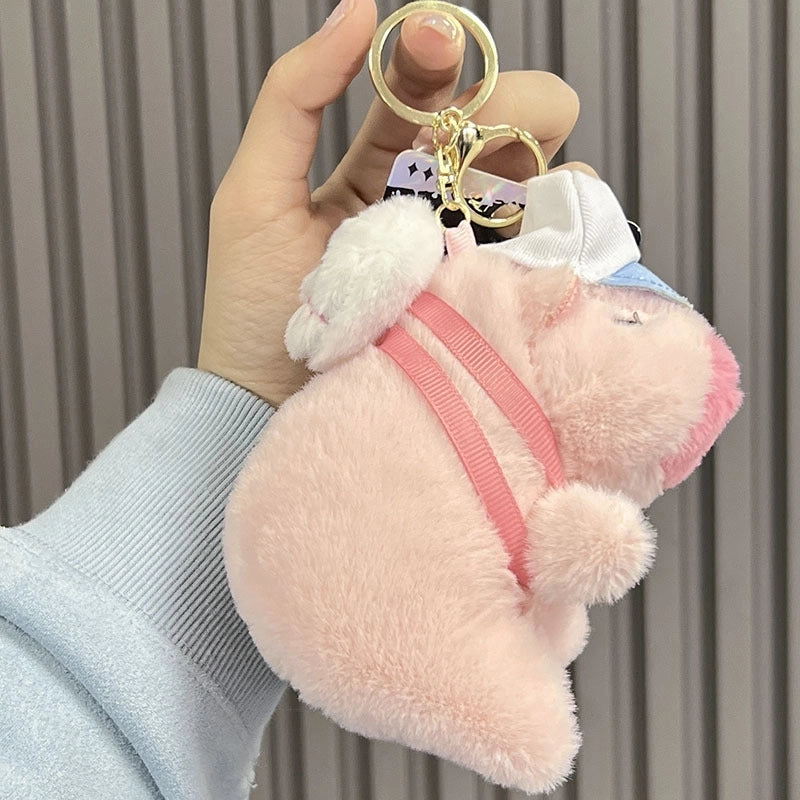 Cute Animal Capybara Plush Unisex Keychain