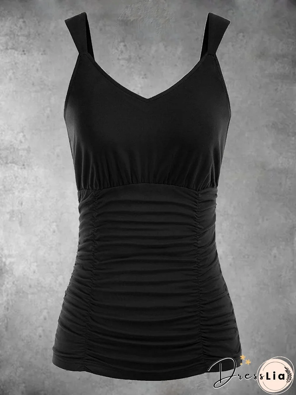Vintage Sleeveless Solid Shirts & Tops