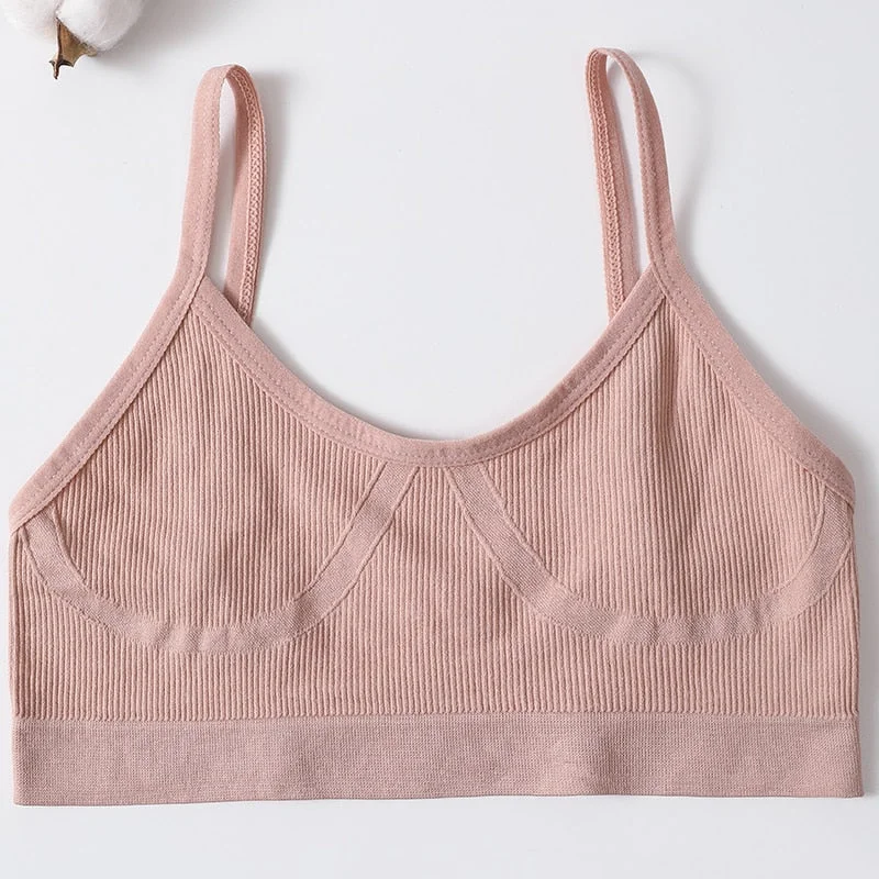 Women Sexy Crop Tops Bra Tube Top Female Streetwear Bandeau Sleeveless Seamless Sports Bra Crop Top Camis Tee Top Basic Tank