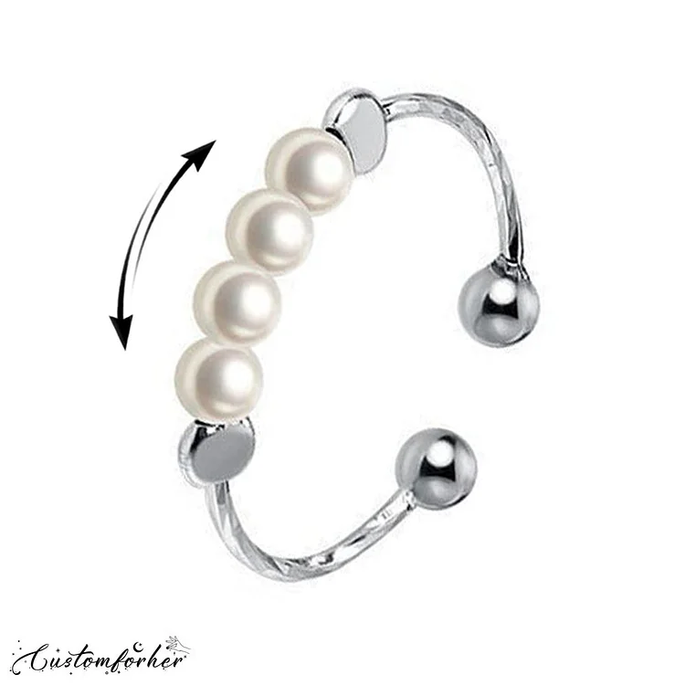 Simple Pearl Opening Adjustable Ring