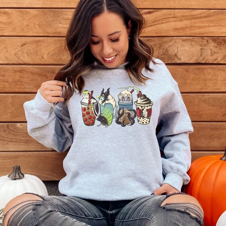 Halloween Villains Coffee Sweatshirt