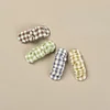 2PCS Lovely Plaid Flower Hair Pins for Baby Girls