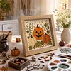 Moon & Pumpkin Glass Mosaic DIY Craft Kit &ndash; Framed Halloween Wall Art