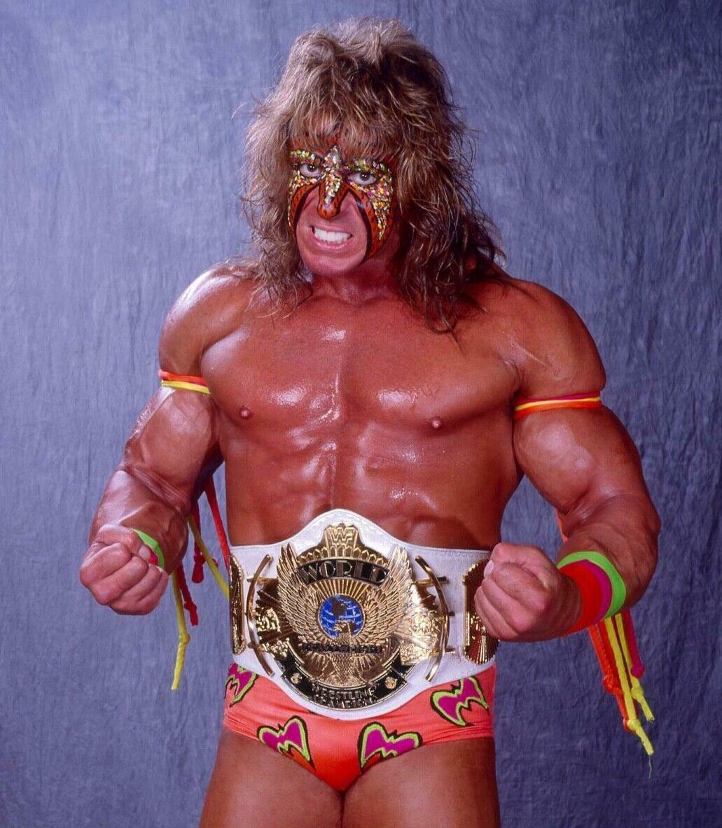 THE ULTIMATE WARRIOR POSTER WWF WWE WINGED EAGLE BELT 11X14 Photo Poster painting warrior