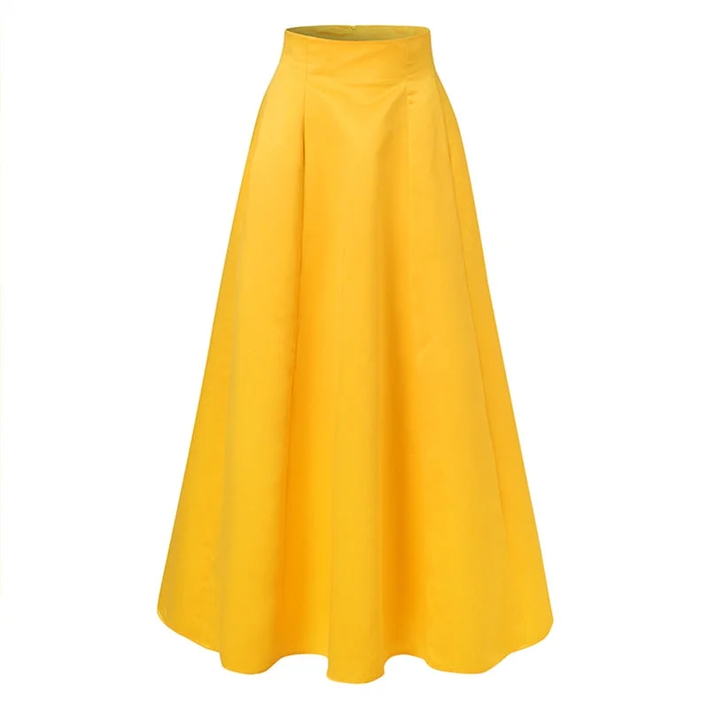 ZANZEA 2022 Summer Maxi Long Skirts Fashion Women High Waist OL Faldas Saia Femme Robe Jupe Elegant A-line Party Skirt