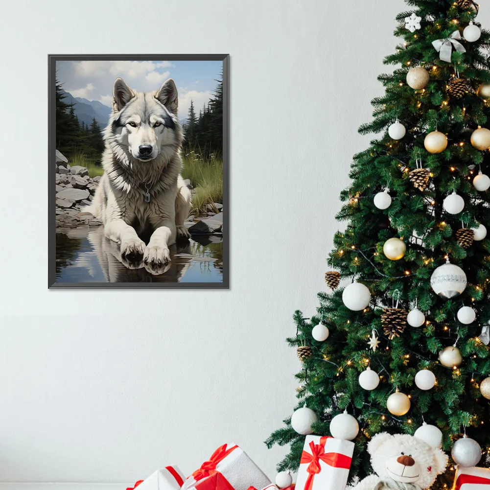 Diamond Painting - Full Round Drill - Wolf(Canvas|30*40cm)