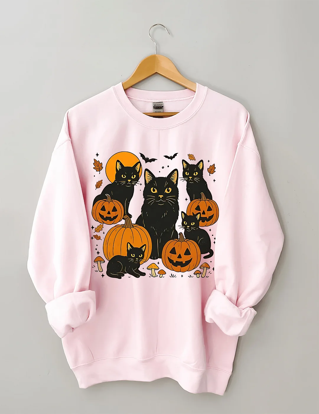 Halloween Cat And Pumpkin Sweatshirt