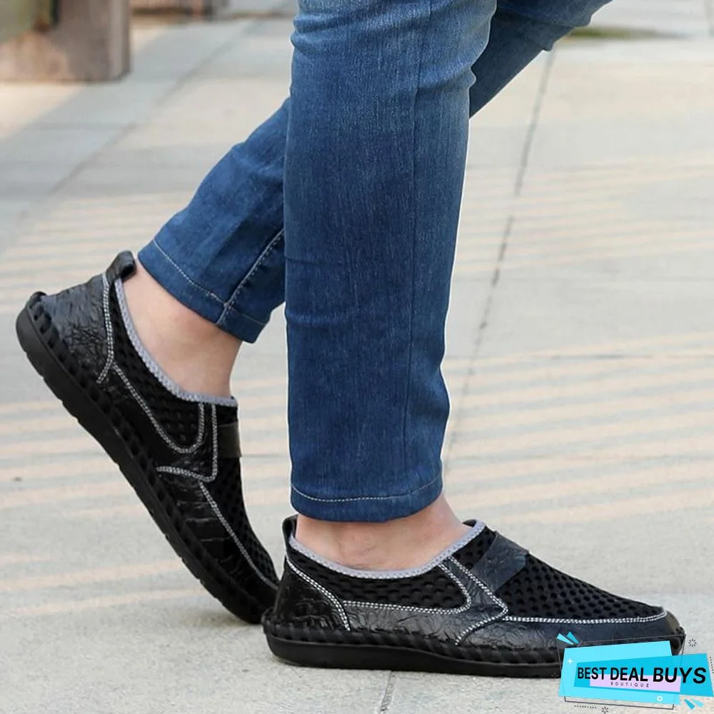 Men Oversize Mesh Flats Casual Teaching Soft Comfortable Loafers Shoes