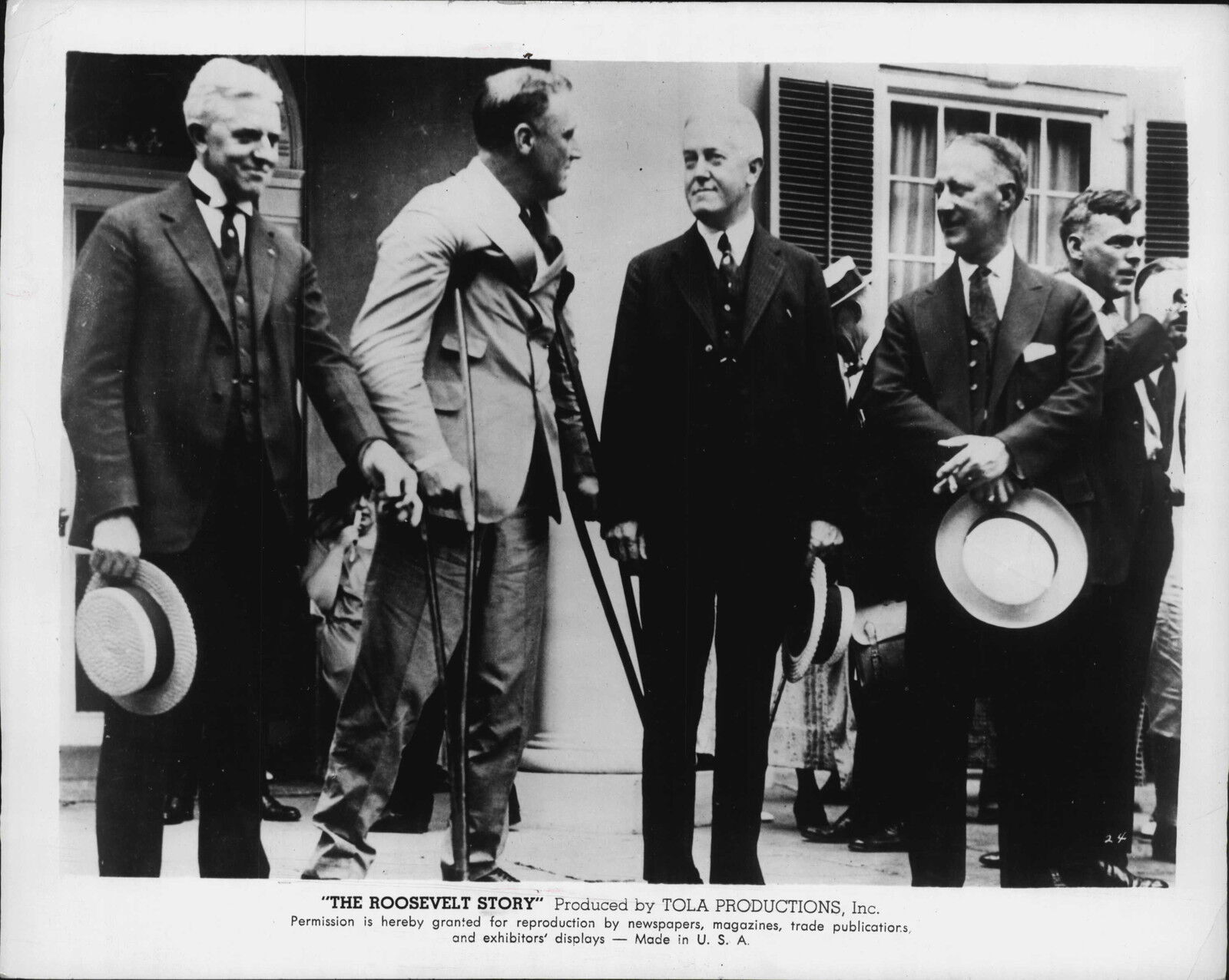 President Roosevelt and Governor of New York Al Smith 1925 Press Photo Poster painting