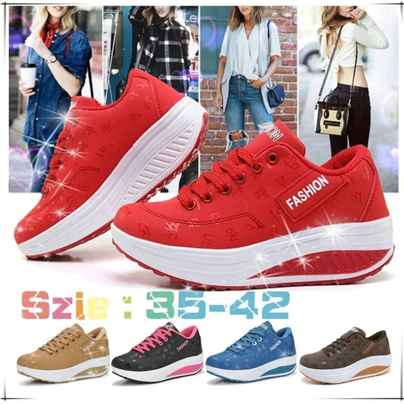 Women Sneakers Height Increasing Summer Breathable Wedges Platform Shoes Woman Pu Leather Casual Shoes Platform Sneakers