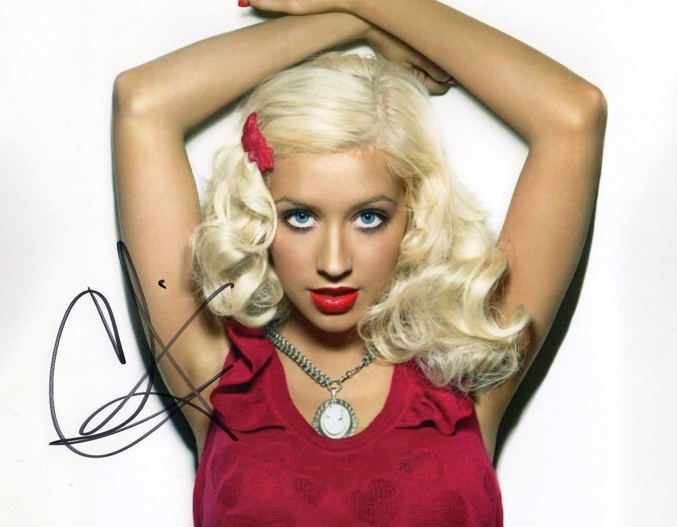 CHRISTINA AGUILERA AUTOGRAPHED SIGNED A4 PP POSTER Photo Poster painting PRINT 3