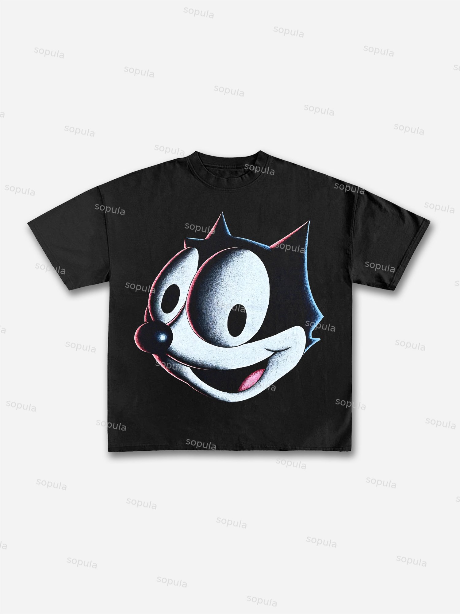 Felix The Cat Cartoon Graphic Print Cotton T-shirt - Sopula｜Premium Graphic Tees & Graphic Clothing