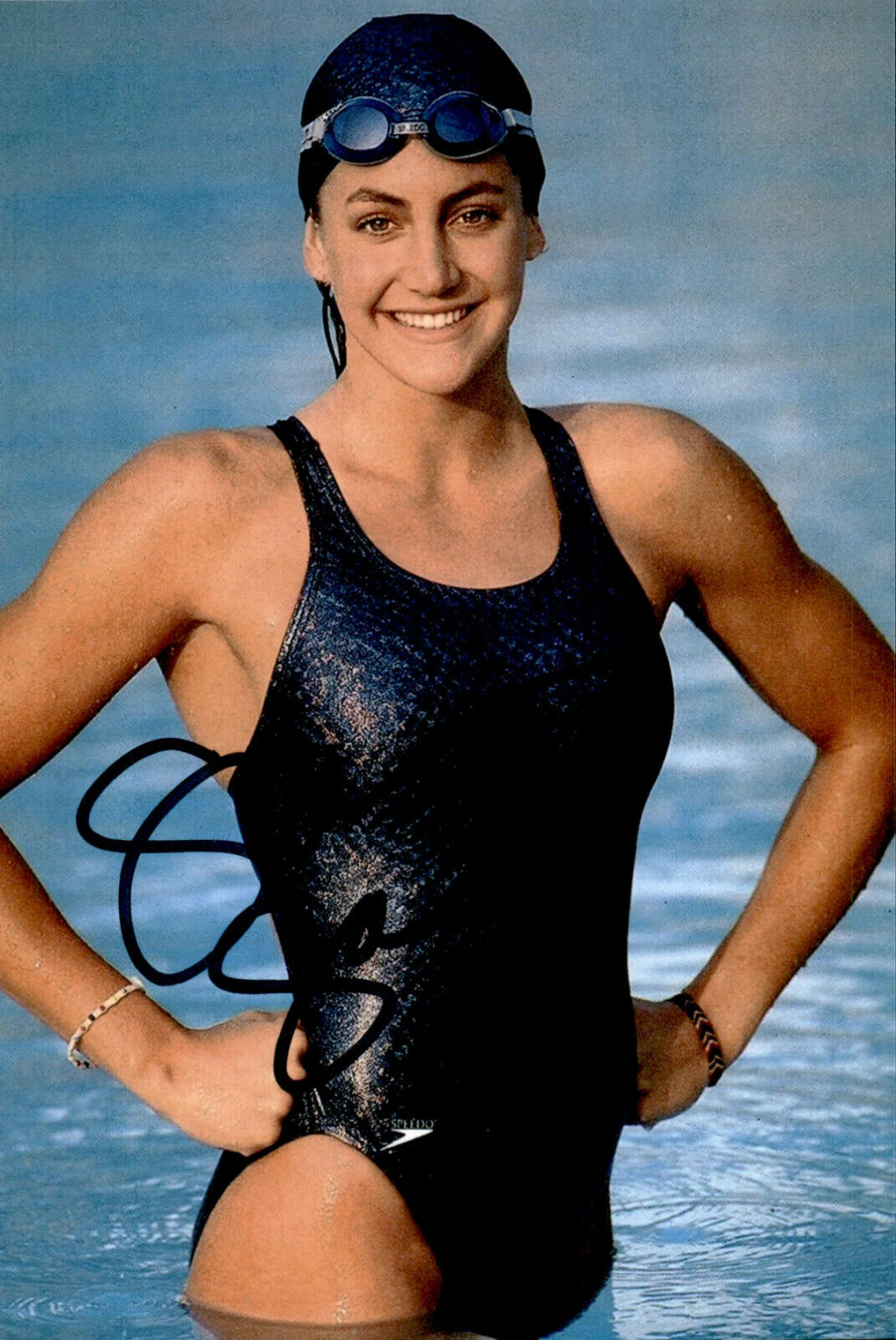 Summer Sanders SIGNED autograph 4x6 Photo Poster painting OLYMPIC SWIMMER GOLD MEDAL BARCELONA