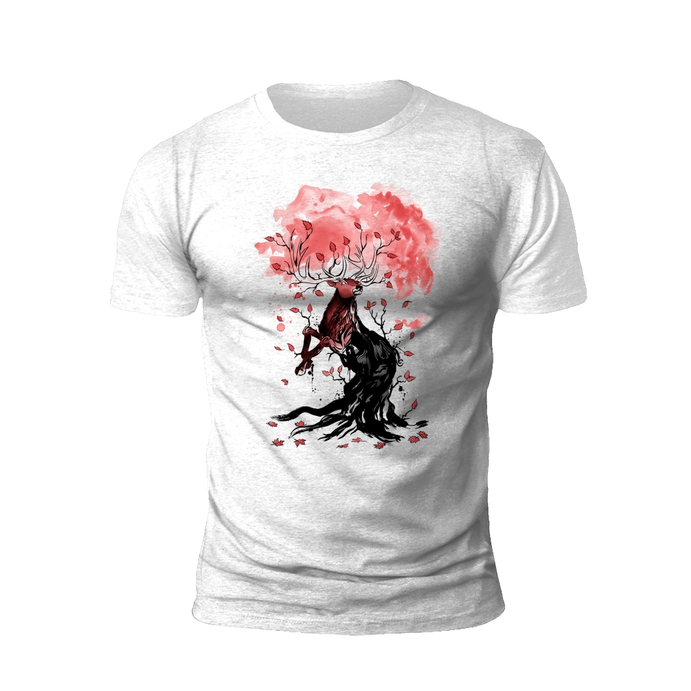 Majestic Deer and Blossoms T-Shirt