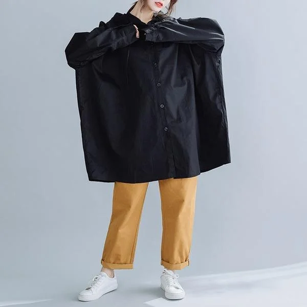 omychic cotton autumn korean style plus size Casual loose hooded shirt women blouse 2020 clothes ladies tops streetwear
