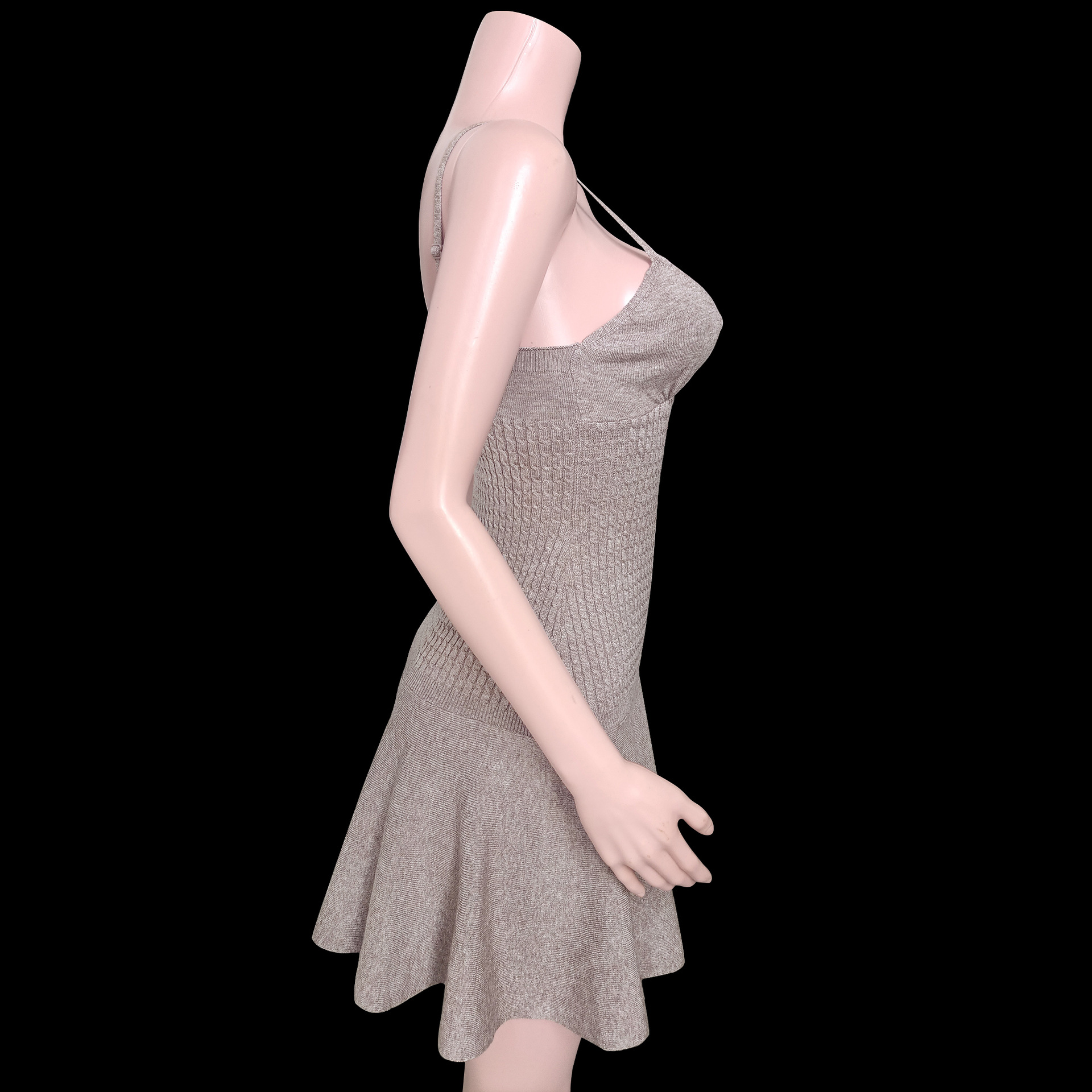 Ootddress Halter Floral Ribbed Knit Mini Dress For Women Folds Summer Sexy Sleeveless Dress Solid Y2K Female Slim Fit Party Dress