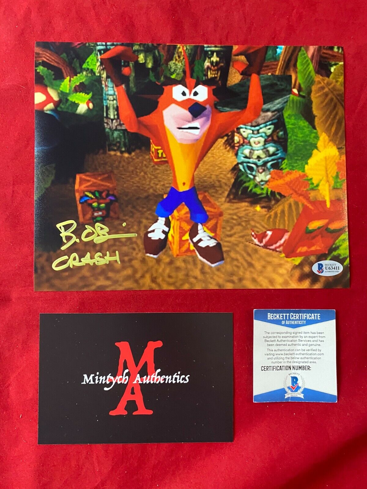 BRENDAN O'BRIEN AUTOGRAPHED SIGNED 8x10 Photo Poster painting! CRASH BANDICOOT! BECKETT COA!