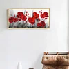 (US Only)1pc DIY Paint by Number Kit Poppy Frameless Canvas Wall Art Gift Idea 80x40cm
