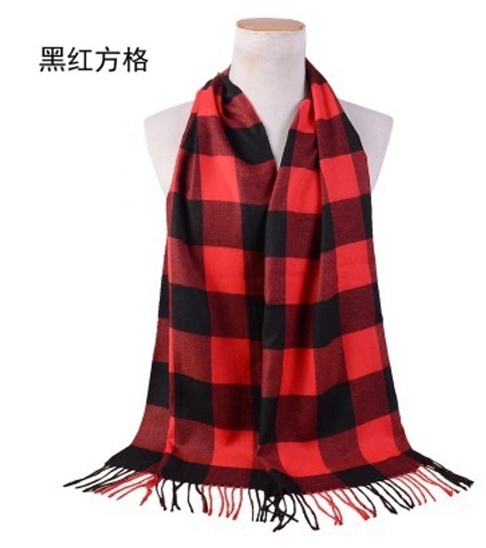 Autumn And Winter New Men’s Scarf Warm Korean Style British Plaid Cashmere Versatile Classic Men’s And Women’s Student Scarf