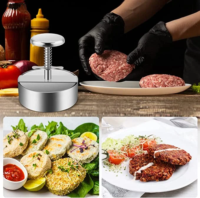 Adjustable Stainless Steel Hamburger Patty Maker - tree - Codlins