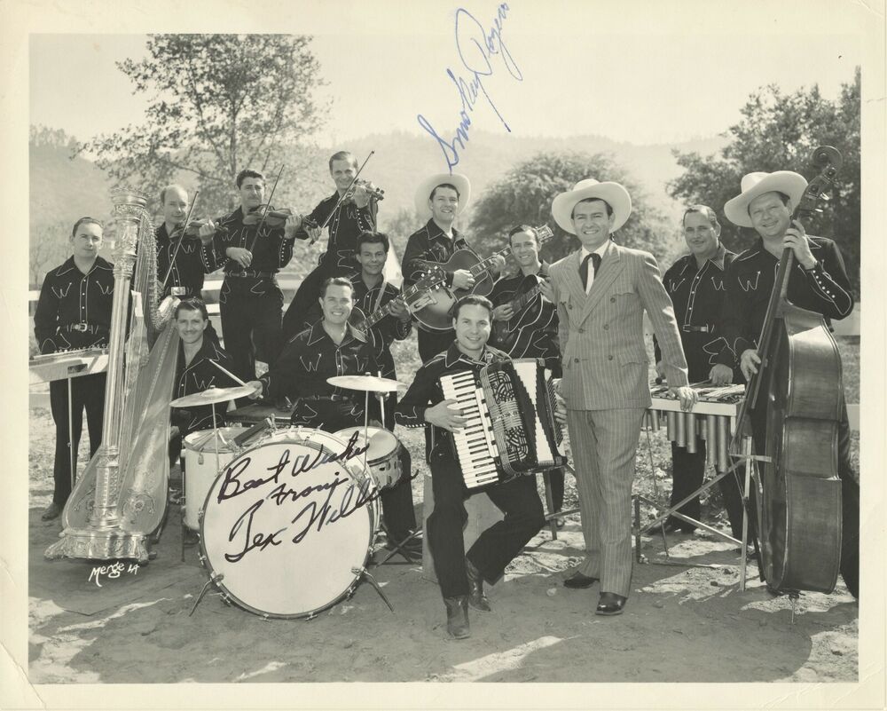 Vintage TEX WILLIAMS Signed Photo Poster painting