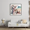 Beach Chair Flower Hat-11CT Stamped Cross Stitch 40*40cm/15.75*15.75in