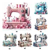 (Multi Style)Sewing Machine - 14CT Stamped Cross Stitch - 40*40cm