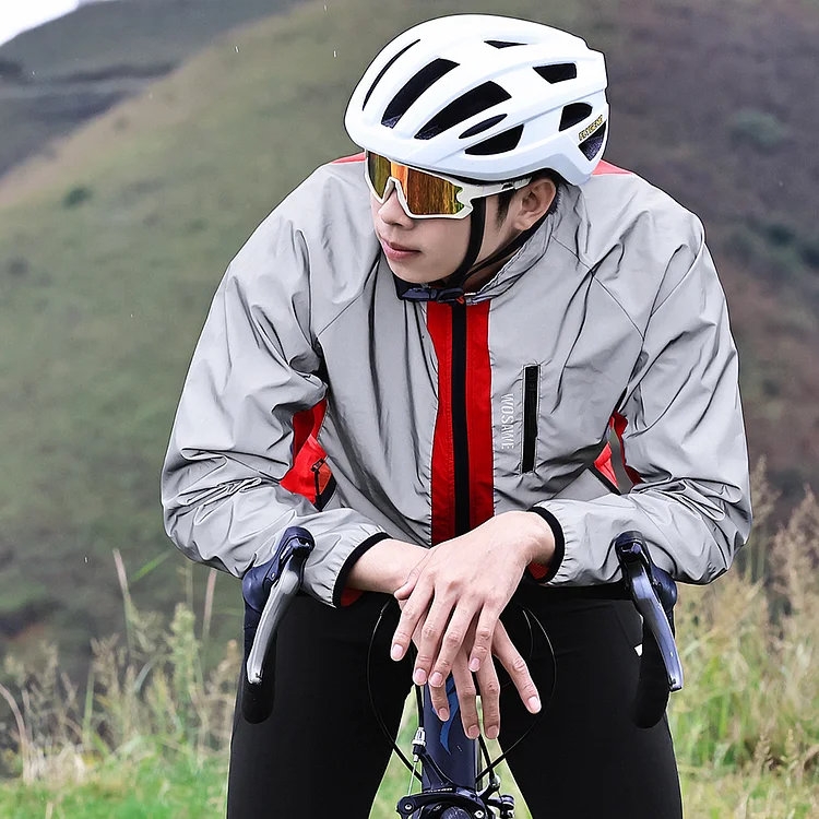 Windbreaker Bicycle Jacket Reflective Straight Jackets For Adults