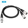 3Pin Audio Speakers Splitter Patch Cable 1 XLR Female To 2 XLR Male Stereo Audios Adapter Patching Cable Shielded Patching Cord Adaptor for Recording Speaker Systems Radio Station