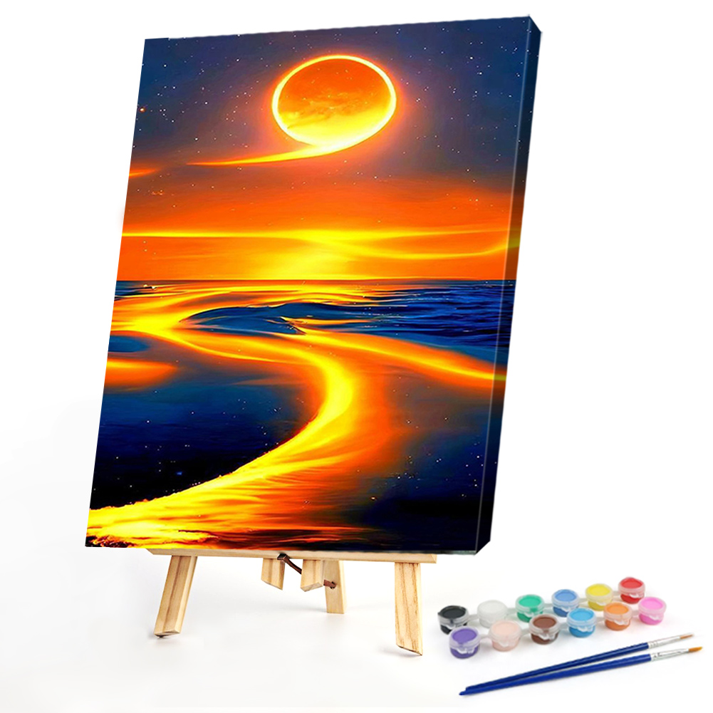 SunsetPaint By Numbers Acrylic Painting 40*50CM