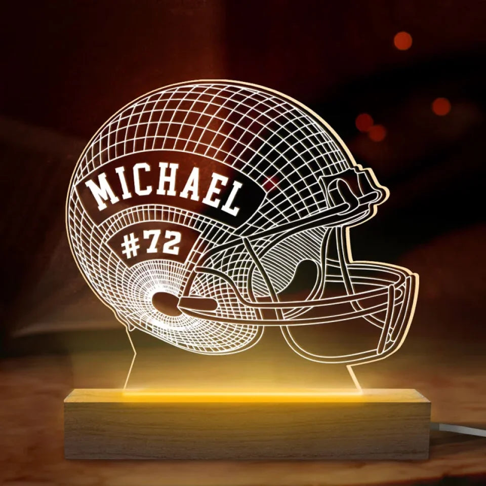 Loveyoufancy Play With Heart, Win With Pride - Personalized Custom Shaped 3D LED Light - Gift For Sport Lovers, Sport Players