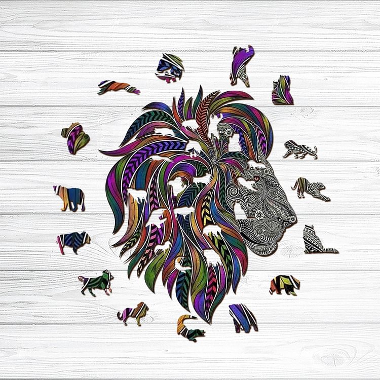 Sunnypuzzle™-Colorful Lion Jigsaw Puzzle