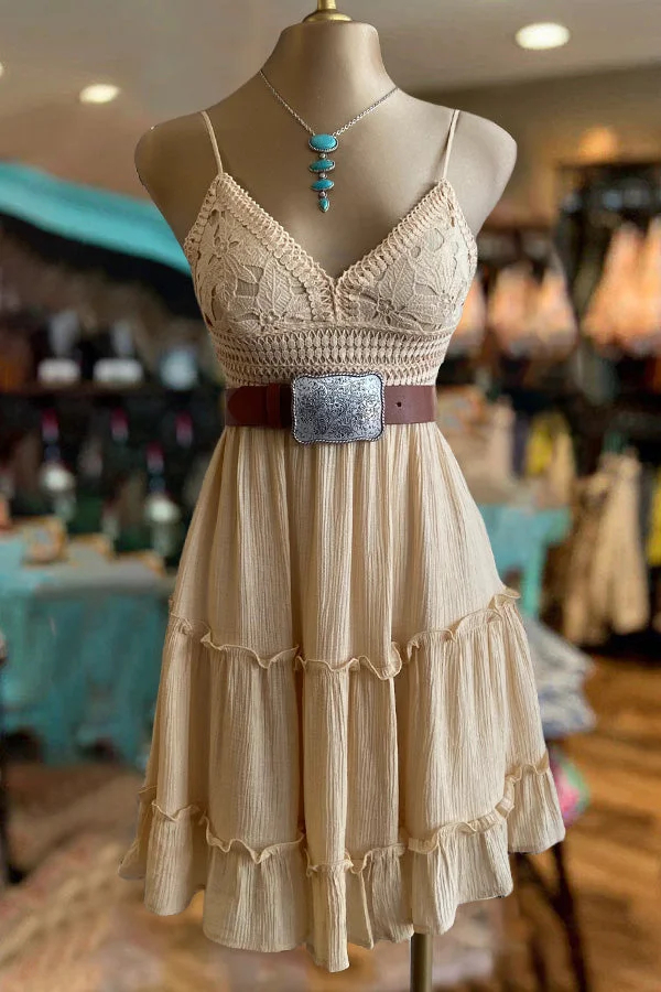 Women Elegant Vintage Lace Dress