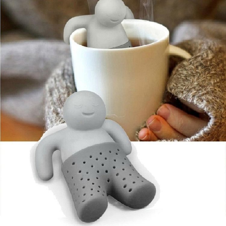 Cute Mister Teapot Silicone Tea Strainer Tea Infuser Filter Brewing Making Teapot
