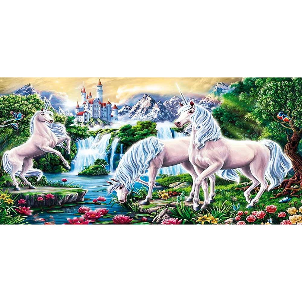 

Horses - Round Drill Diamond Painting - 100*50CM (Big Size), 501 Original