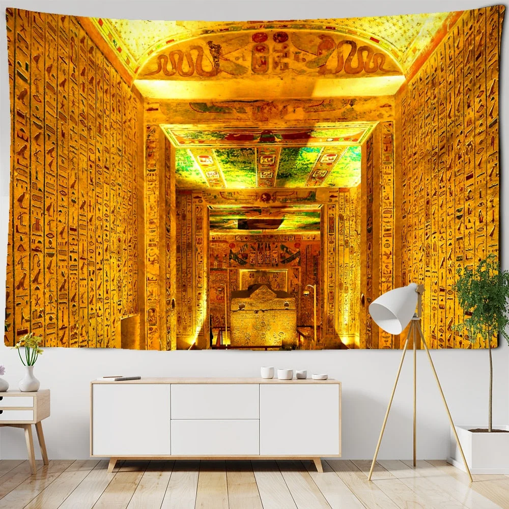 Antique Abstract Flower Illustration Tapestry Wall Hanging Bohemia Art Print Tapestry Room Home Decoration