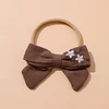 Cute Embroidery Flower Bowknot Hair Head Bands for Babies
