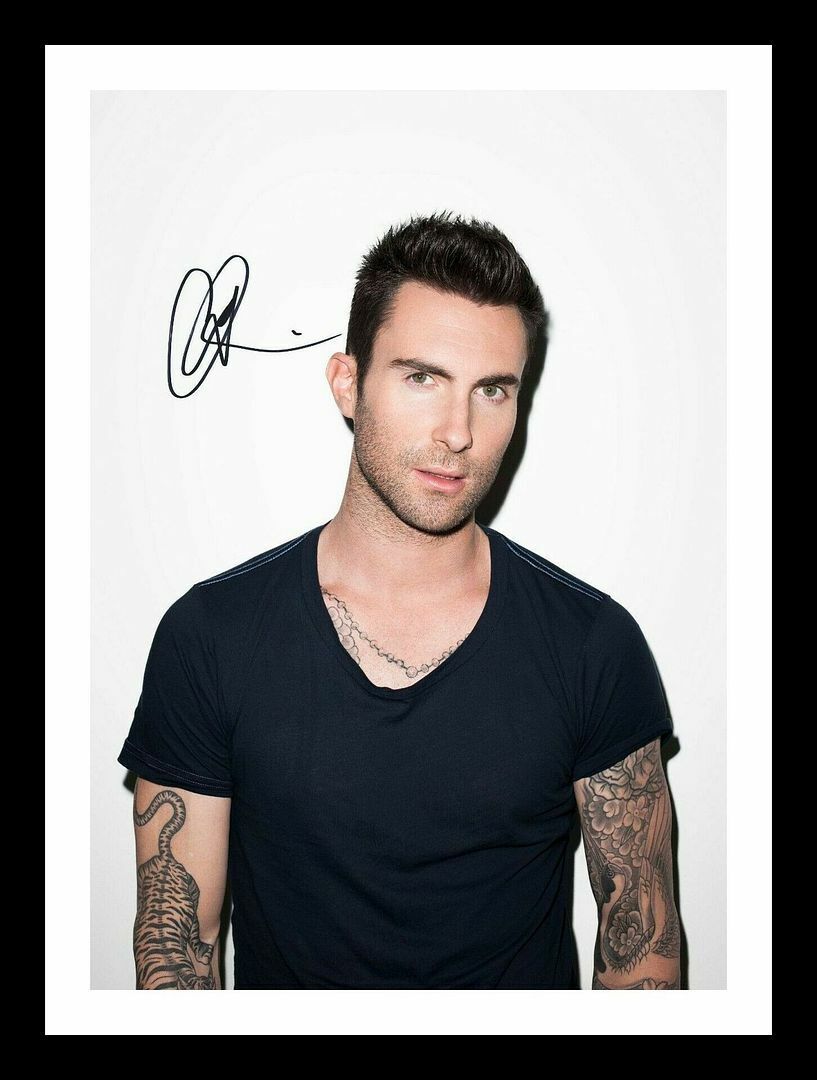 Adam Levine - Maroon 5 Autograph Signed & Framed Photo Poster painting 1