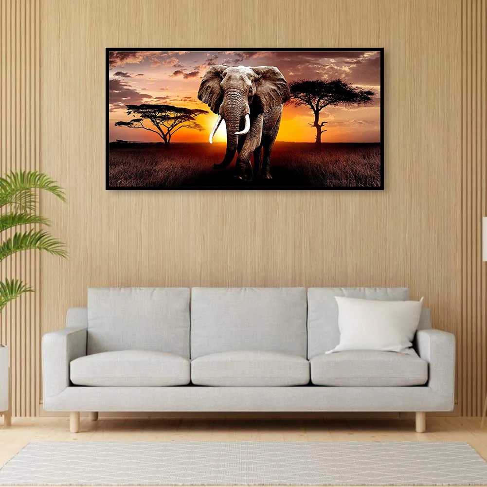 Diamond Painting - Full Round Drill - Elephant(80*40cm)