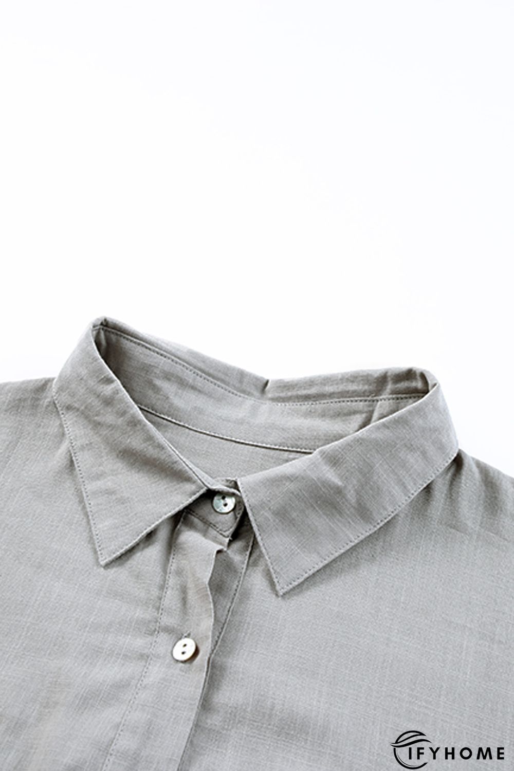 Gray Lightweight Shirt Style Beach Cover Up | IFYHOME