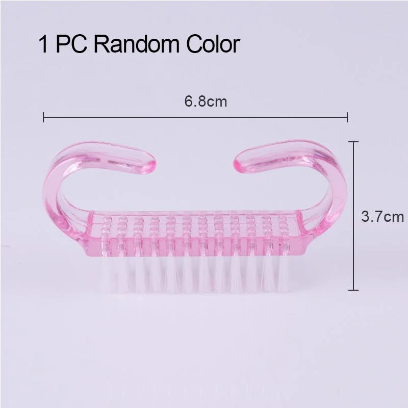 1PC 10 Types Nail Brush Cleaning Remove Dust Powder Plastic Cleaner for Acrylic UV Gel Nails Art Manicure Care Accessory Tools-Nail Inspo