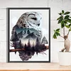 Peinture ronde de diamant de forage de hibou-30*40cm
