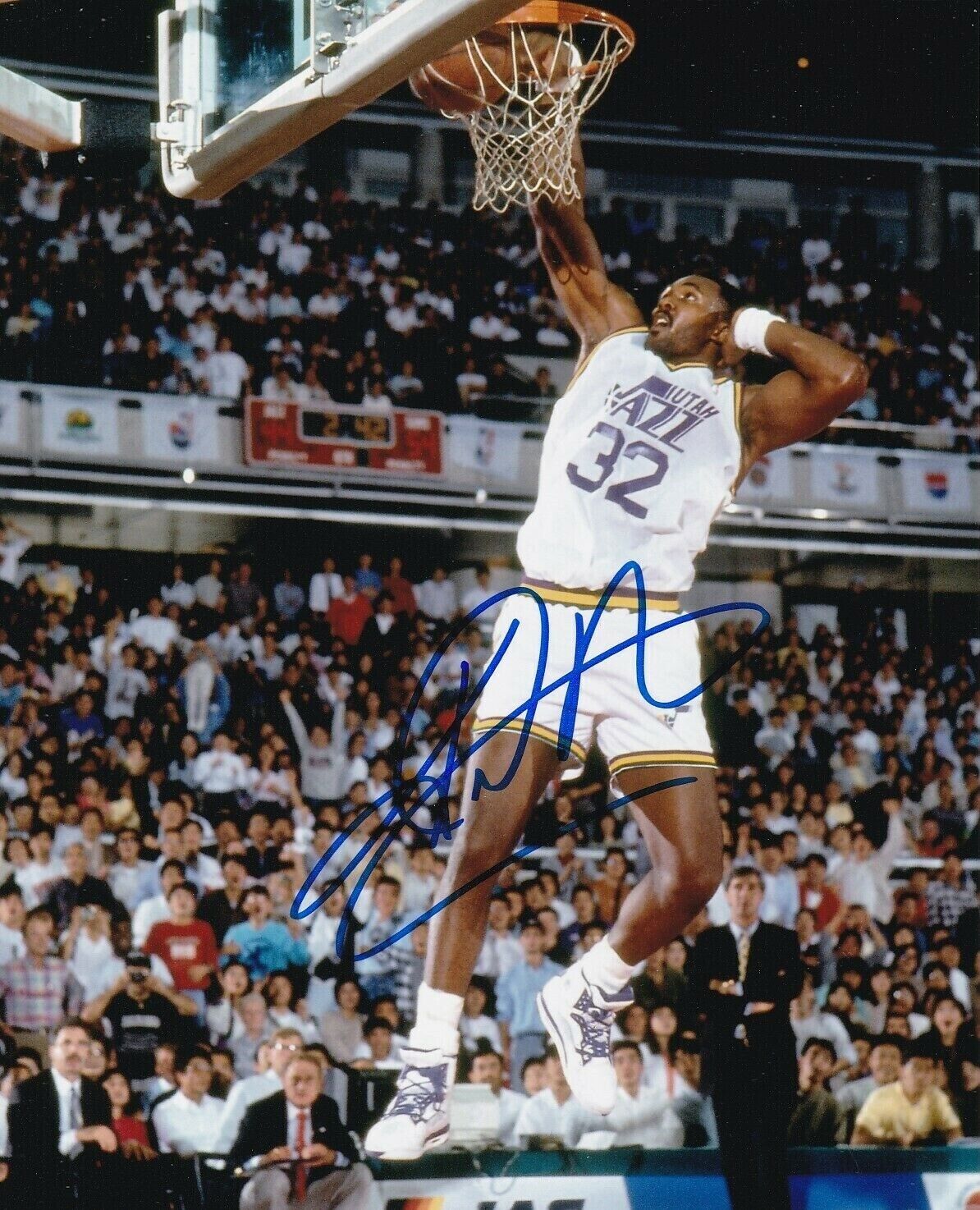 Karl Malone Autographed Signed 8x10 Photo Poster painting ( Jazz ) REPRINT