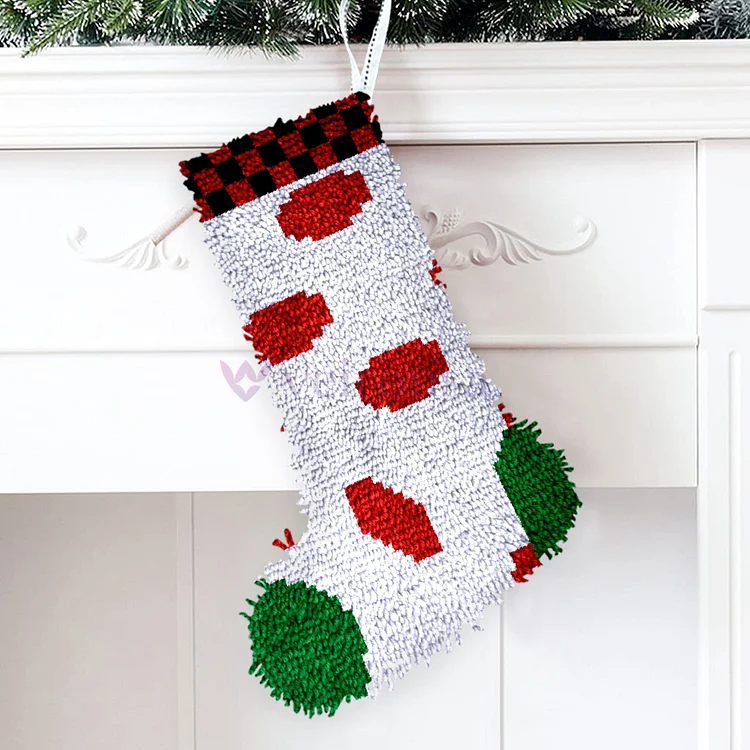 Unique Christmas Stocking DIY Latch Hook Kits for Beginners veirousa