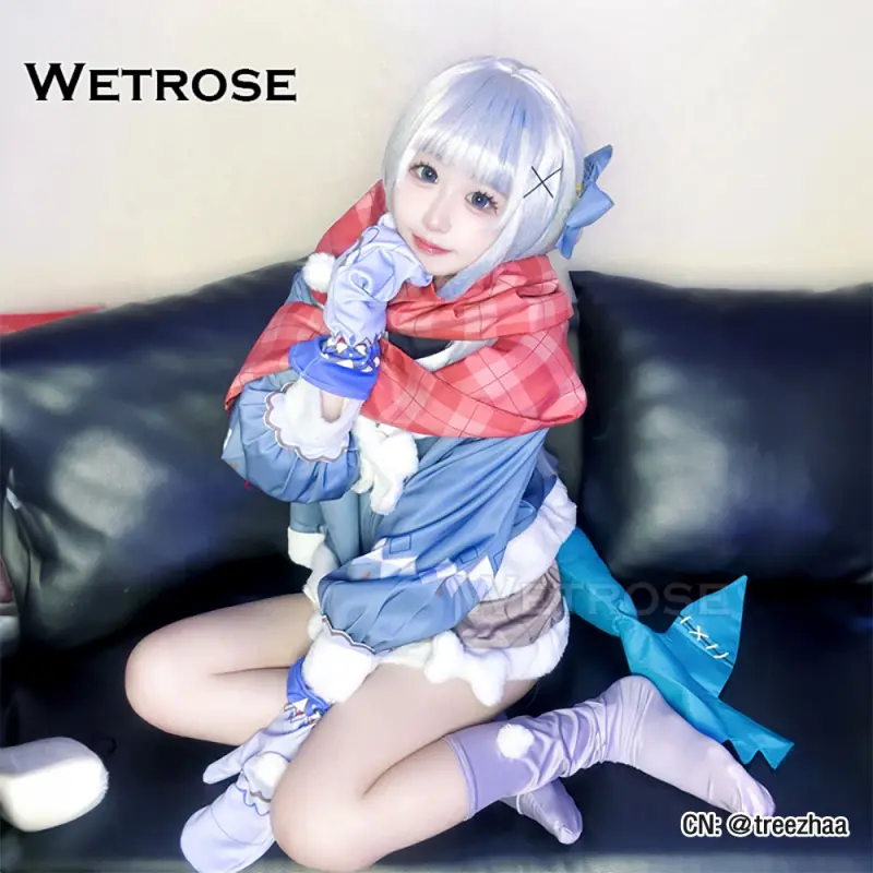 [Wetrose] In Stock Hololive EN Gawr Gura Winter SnowShark New Outfit Cosplay Costume